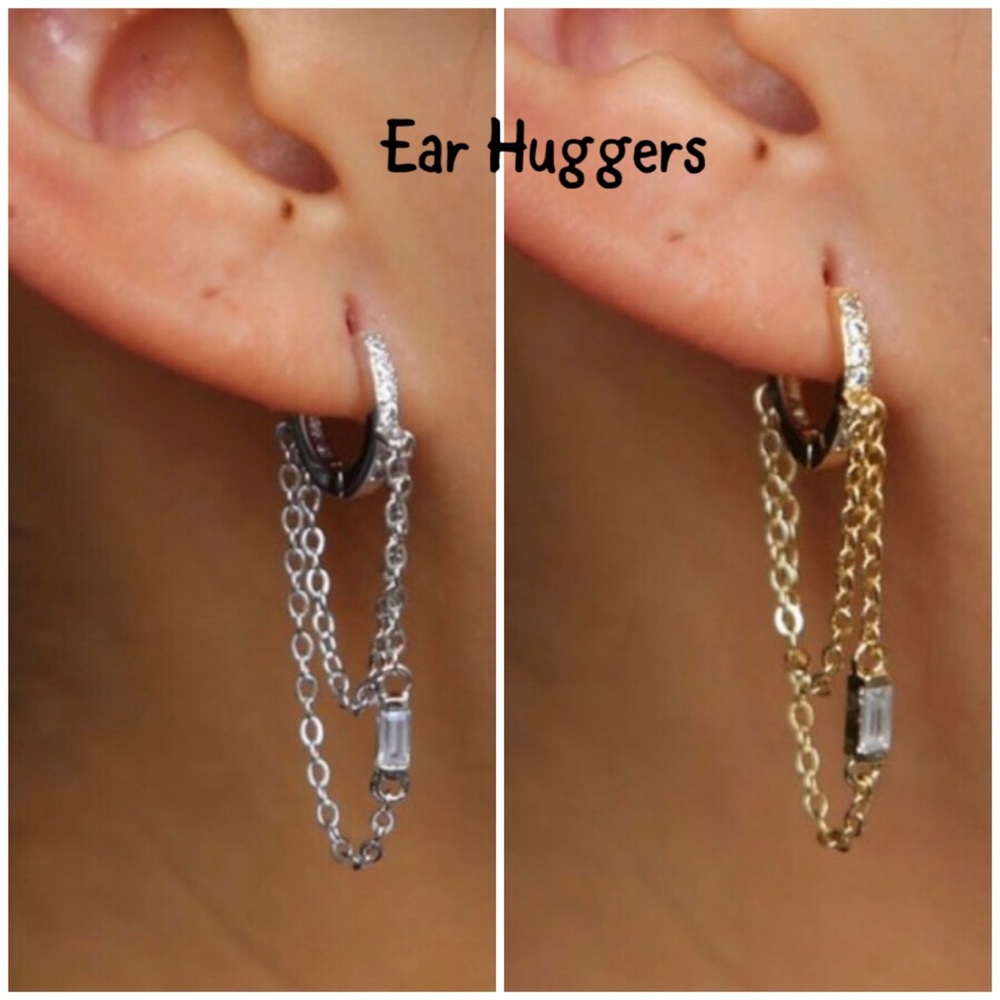 Pretty Ear Hugger with Chains, NWT & Gift Boxed